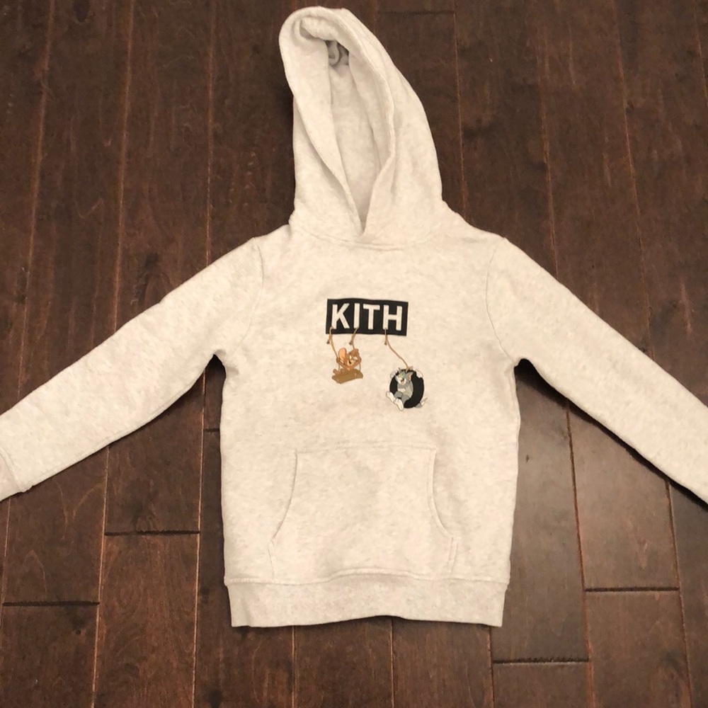 grey KITH tom and jerry hoodie